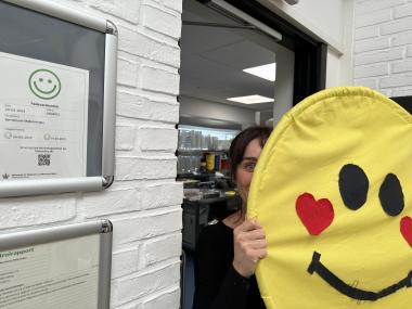 Stine med smiley
